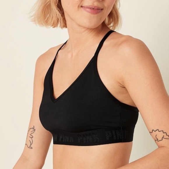 PINK Active Victoria’s Secret Ultimate Lightly Lined Sports Bra w Sheer Panel XS - Picture 2 of 11